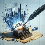 leading indicator or lagging indicator typed on a typewriter with a quill