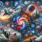 NFT science fiction collage world