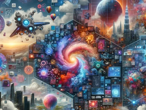 NFT science fiction collage world